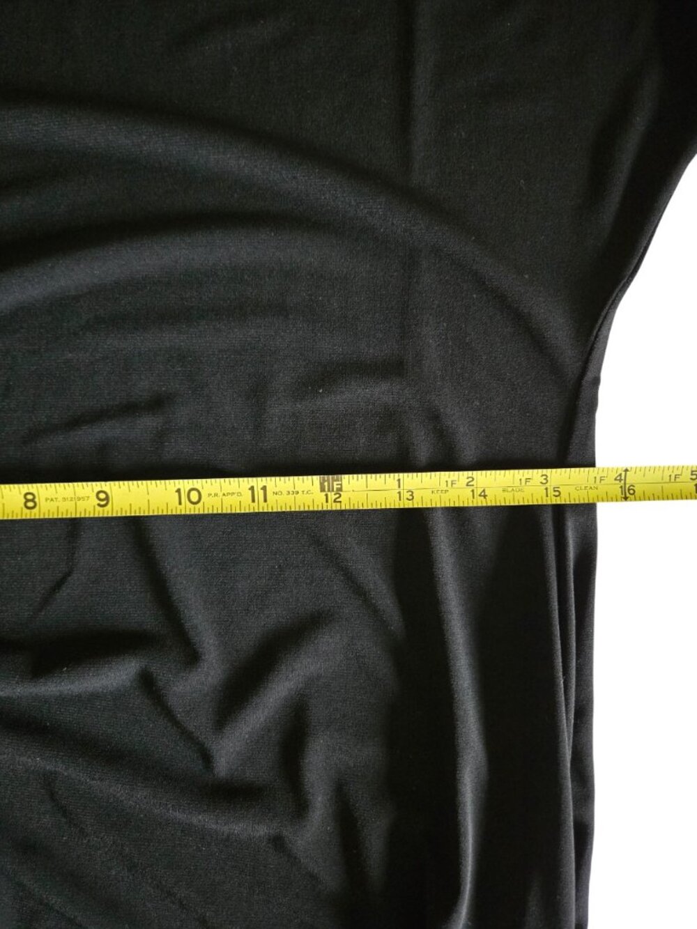Kenneth Cole Black Midi Dress M Button Ruching Side, Drop Sleeve NWT - Picture 9 of 10